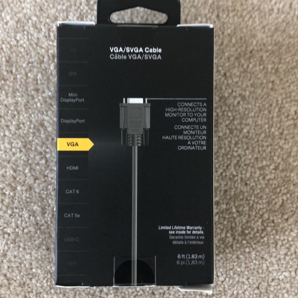 New NXT VGA/SVGA 6 ft monitor cable - Picture 2 of 4